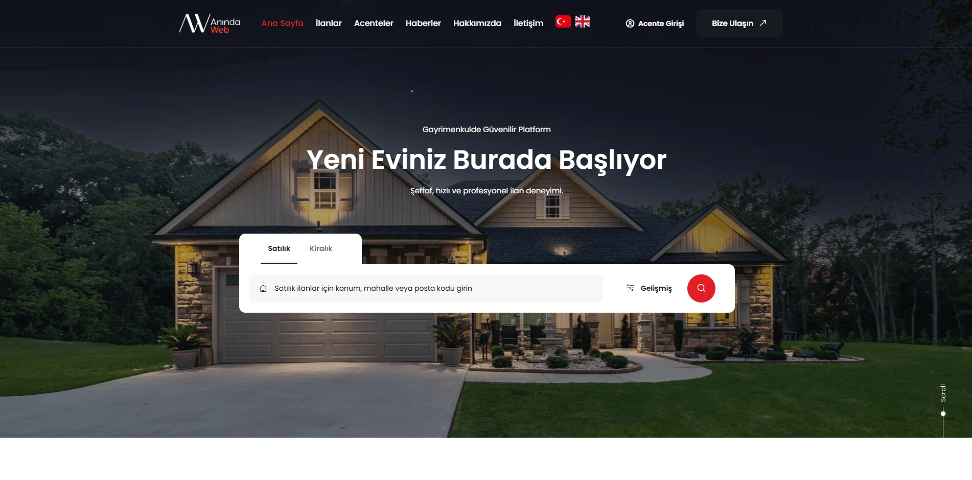 Tam Özelleştirilebilir İlan Sitesi Template