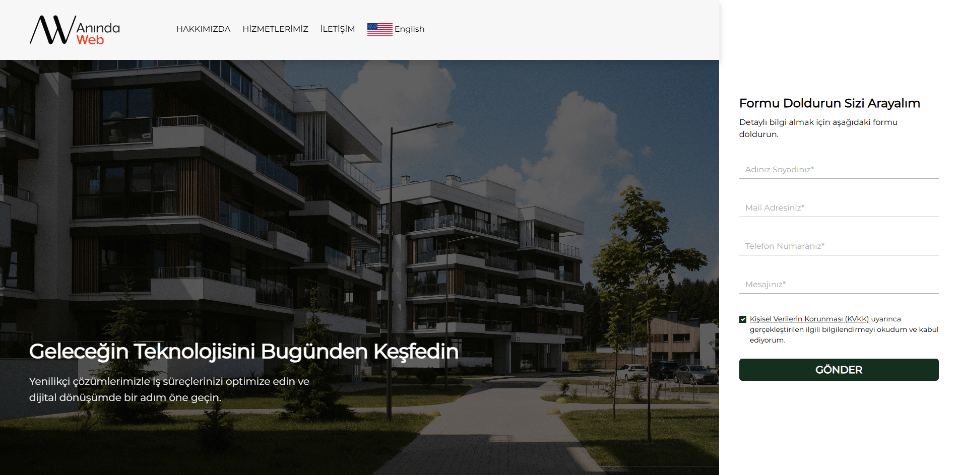 Gayrimenkul Landing Page Template