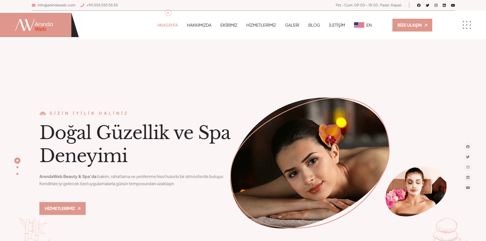 Güzellik ve Sağlık Sitesi Template