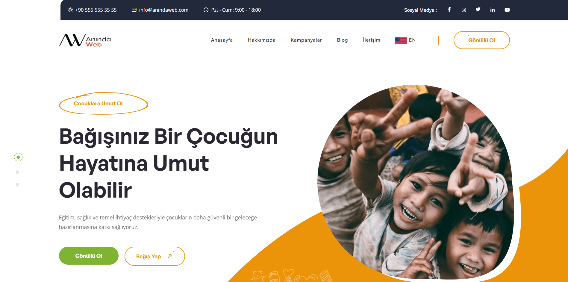 Bağış Kurumu Sitesi Template
