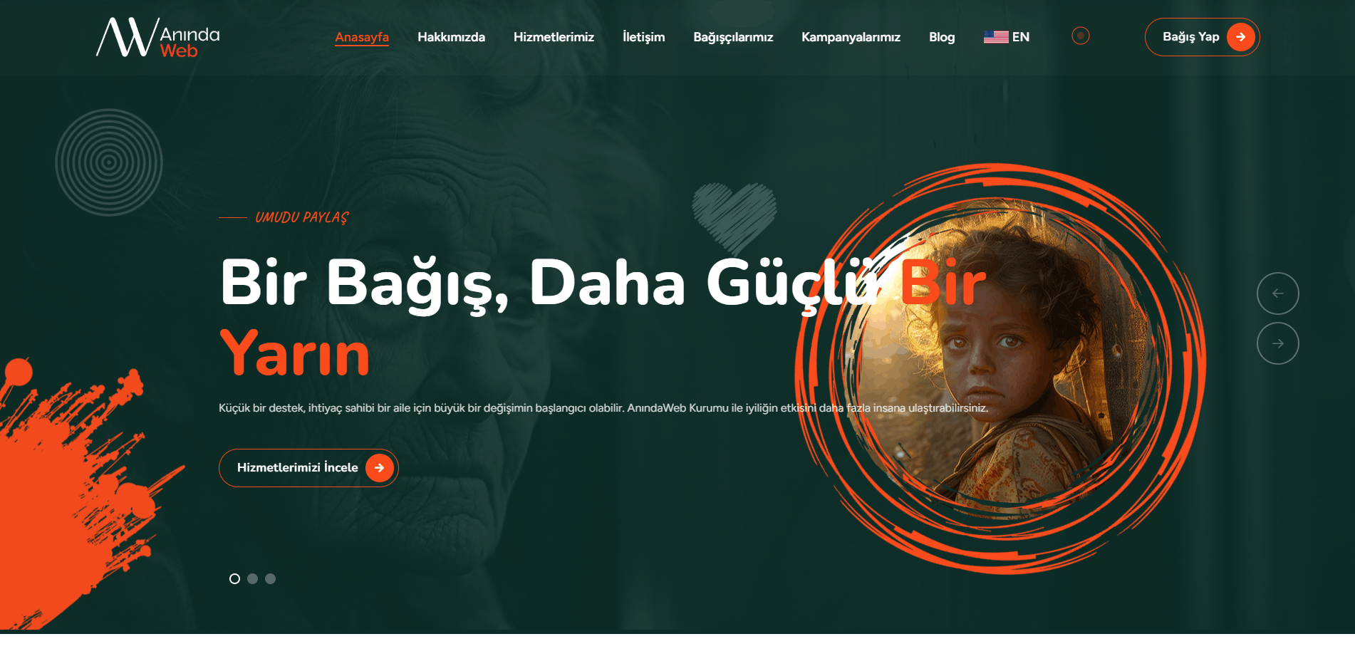 Bağış Kurumu (Onepage) Template